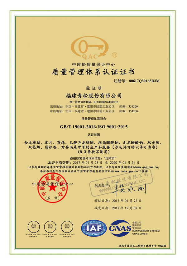 Quality Management System Certification